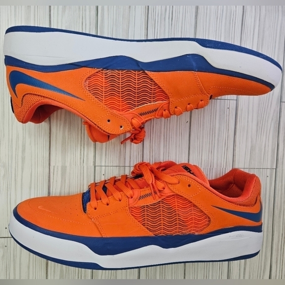 Nike SB Isod Wair Premium Skate Shoes in Orange Black and Blue Jay Size 12 NWOB - Picture 6 of 14